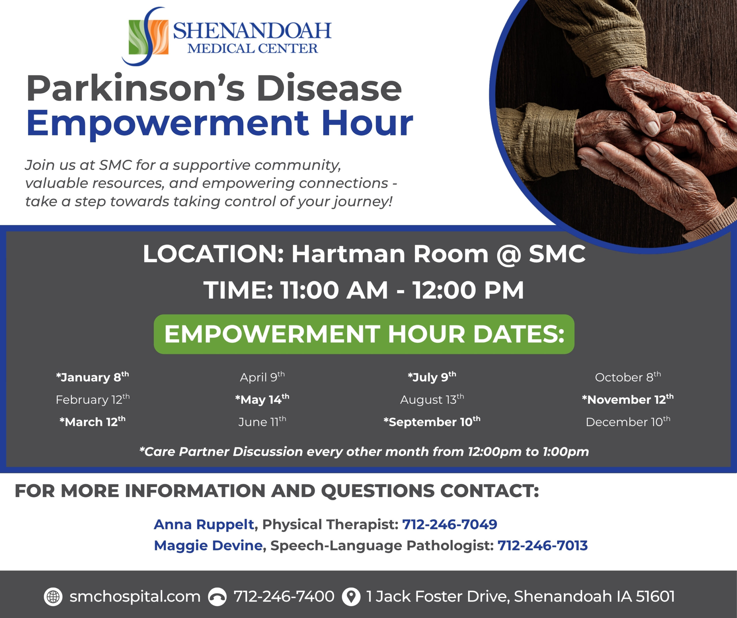 Parkinson's Empower Hour Dates 2026